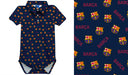 FC Barcelona Repeat Logo Navy Short Sleeve Polo Bodysuit - Vive La Fête - Online Apparel Store