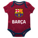 FC Barcelona Infant Maroon Short Sleeve Onesie Logo Bodysuit