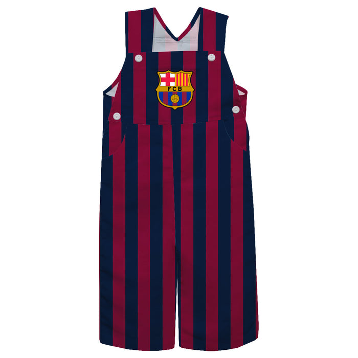 FC Barcelona Maroon Stripes Logo Boys Overall Team Bibs
