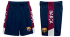 FC Barcelona Boy Stripes Boys Solid Navy Athletic Mesh Short - Vive La Fête - Online Apparel Store