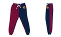 FC Barcelona Color Block Kids Blue Maroon Fleece Jogger - Vive La Fête - Online Apparel Store