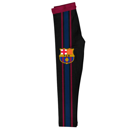 FC Barcelona Girls Game Day All Over Logo Elastic Waist Classic Play Navy Leggings Tights - Vive La Fête - Online Apparel Store