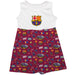 FC Barcelona Girls Repeat Print Impressions Maroon Sleeveless Tank Dress