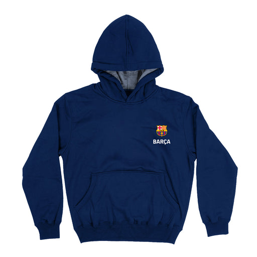 FC Barcelona Navy Fleece Long Sleeve Hoodie