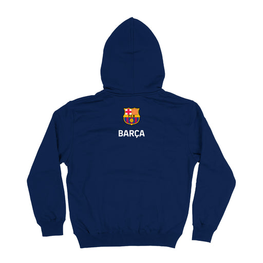 FC Barcelona Navy Fleece Long Sleeve Hoodie - Vive La Fête - Online Apparel Store