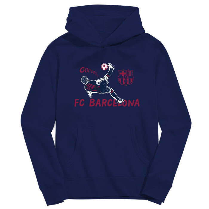 FC Barcelona Youth Navy Pullover Cotton Hoodie