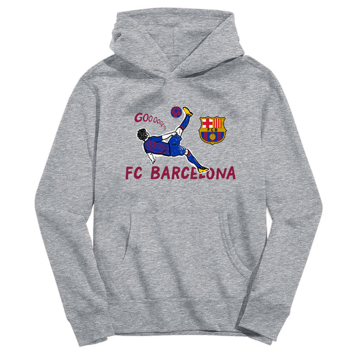 FC Barcelona Youth Grey Pullover Cotton Hoodie