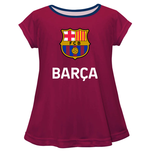 FC Barcelona Short Sleeve Maroon Top