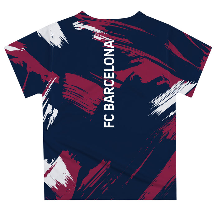 FC Barcelona Boys Game Day Navy Short Sleeve Tee Paint Brush - Vive La Fête - Online Apparel Store