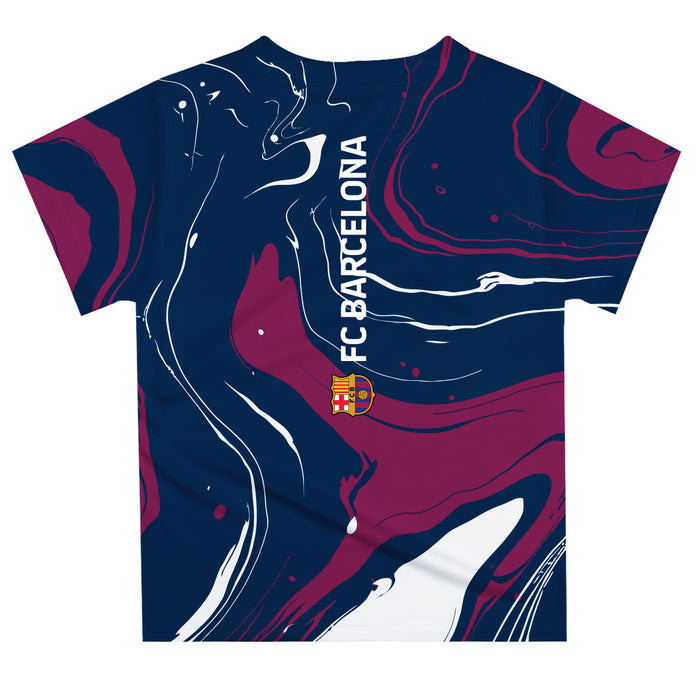 FC Barcelona Boys Game Day Marble Navy Short Sleeve Tee - Vive La Fête - Online Apparel Store