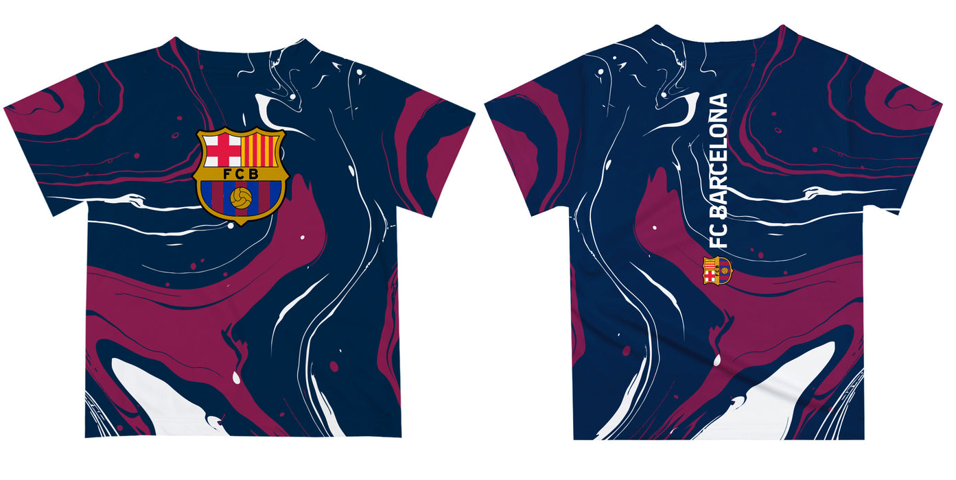 FC Barcelona Boys Game Day Marble Navy Short Sleeve Tee - Vive La Fête - Online Apparel Store