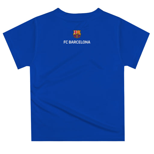FC Barcelona Boys Royal Short Sleeve Tee Shirt Solid Color - Vive La Fête - Online Apparel Store