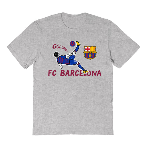 FC Barcelona Impressions Artwork Grey Youth Cotton T-Shirt
