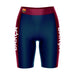 FC Barcelona Game Day Logo on Thigh and Waistband Navy and Maroon Women Bike Short 9 Inseam"