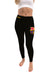 FC Barcelona Logo on Thigh Color Block Women Black Yoga Leggings