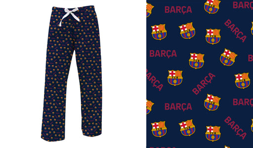 FC Barcelona All Over Logo Women Navy Lounge Pants - Vive La Fête - Online Apparel Store