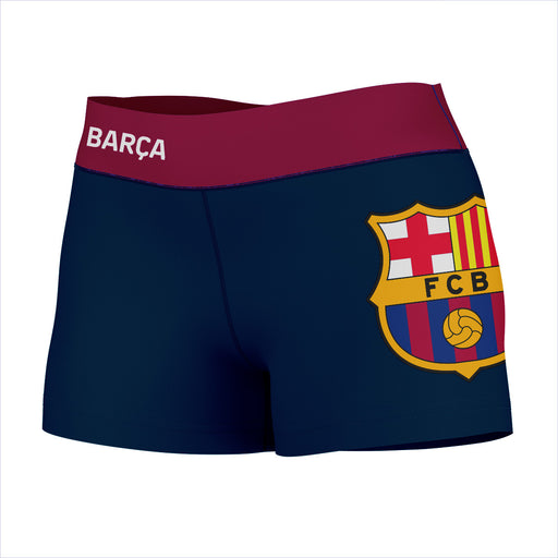 FC Barcelona Waist Color Block Women Navy Optimum Yoga Short