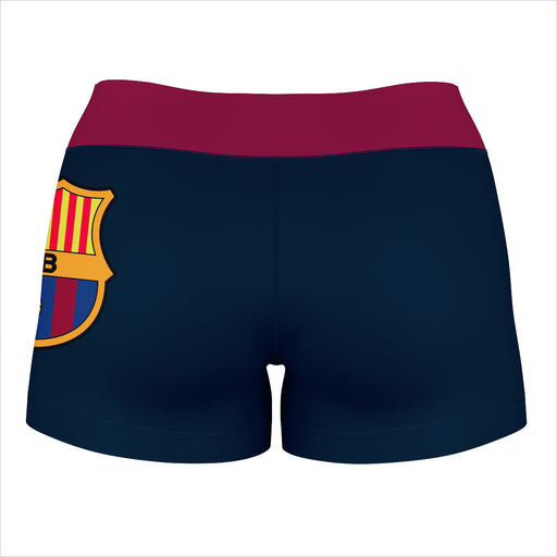 FC Barcelona Waist Color Block Women Navy Optimum Yoga Short - Vive La Fête - Online Apparel Store