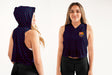 FC Barcelona Women Navy Sleeveless Croptop Hoodie With Color Block Desing V2 - Vive La Fête - Online Apparel Store