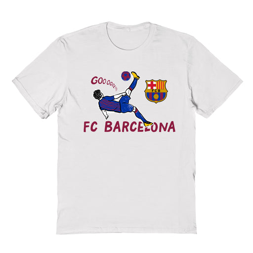FC Barcelona Womens White Cotton Tshirt