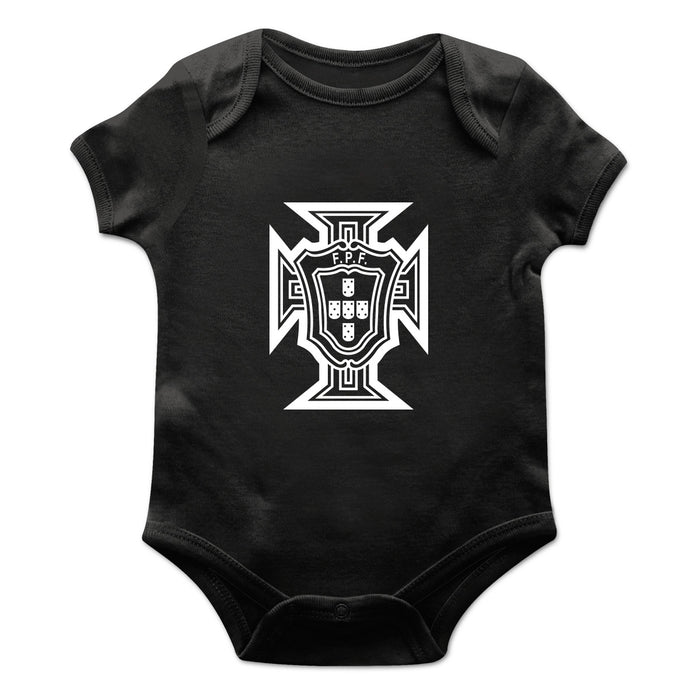 Federación Portuguesa de Futbol Cotton Short Sleeve Bodysuit Black