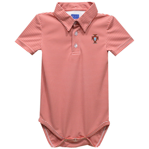 Portugal National Team Vive La Fete Polo Pencil Stripe Bodysuit - Red