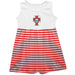 Federación Portuguesa de Futbol Sleeveless Tank Dress Stripes on Skirt White