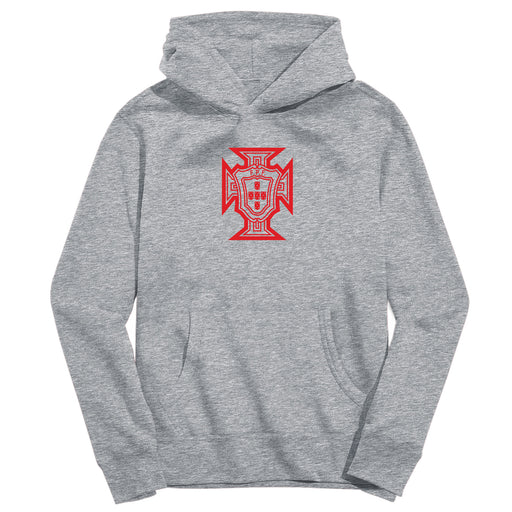 Federación Portuguesa de Futbol Youth Gray Pullover Cotton Hoodie