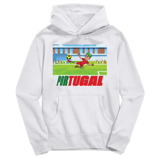 Federación Portuguesa de Futbol Youth White Pullover Cotton Hoodie