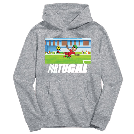 Federación Portuguesa de Futbol Youth Gray Pullover Cotton Hoodie