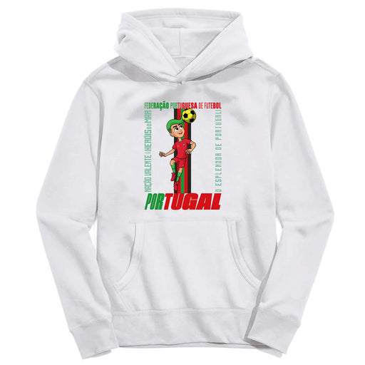 Federación Portuguesa de Futbol Youth White Pullover Cotton Hoodie