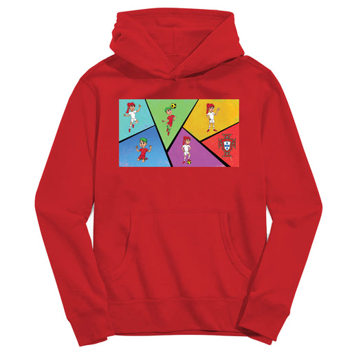Federación Portuguesa de Futbol Youth Red Pullover Cotton Hoodie