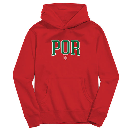 Federación Portuguesa de Futbol Youth Red Pullover Cotton Hoodie