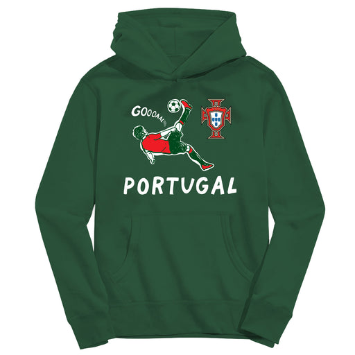 Federación Portuguesa de Futbol Youth Green Pullover Cotton Hoodie