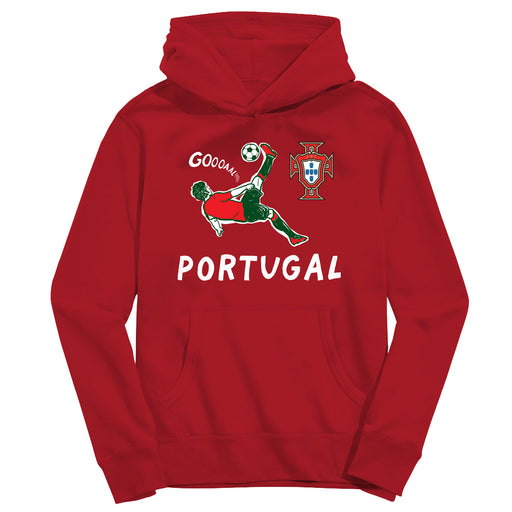 Federación Portuguesa de Futbol Youth Red Pullover Cotton Hoodie
