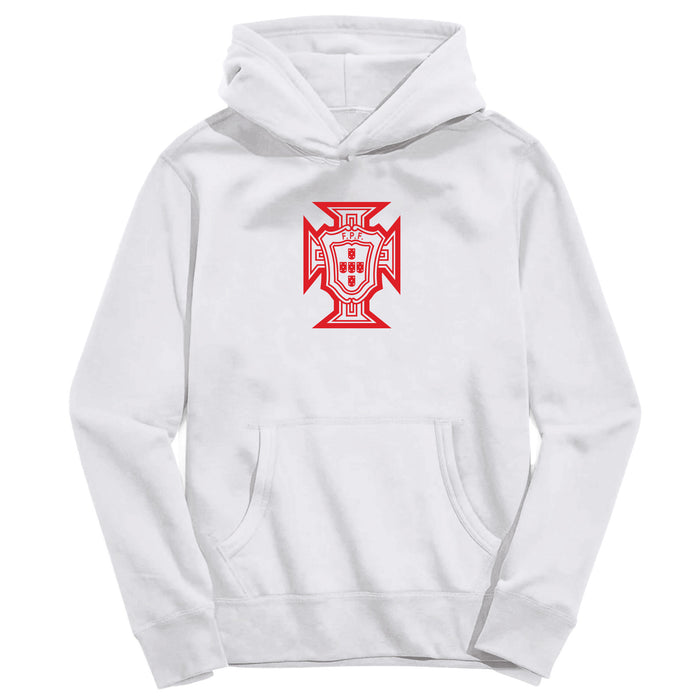 Federación Portuguesa de Futbol Youth White Pullover Cotton Hoodie
