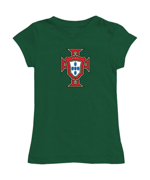Federación Portuguesa de Futbol Girl´s Fitted Cotton T-shirt Green