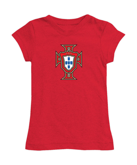 Federación Portuguesa de Futbol Girl´s Fitted Cotton T-shirt Red