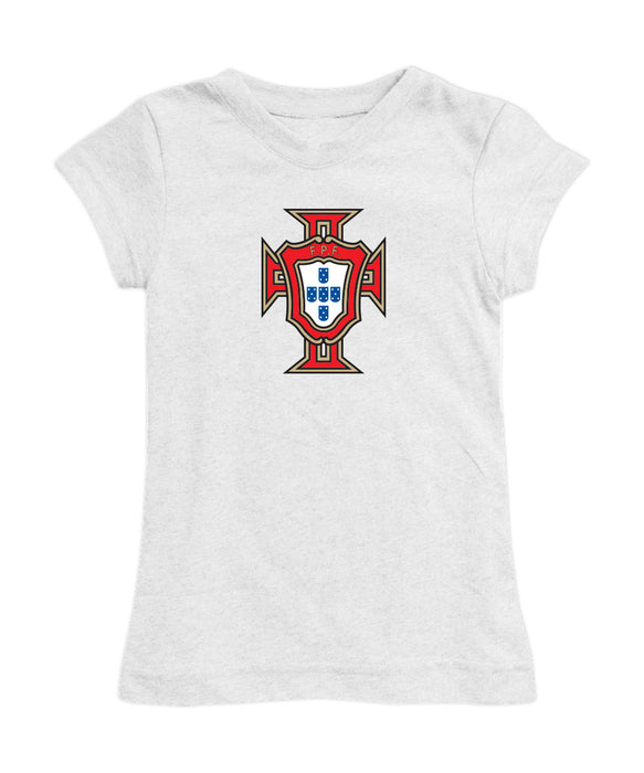 Federación Portuguesa de Futbol Girl´s Fitted Cotton T-shirt White