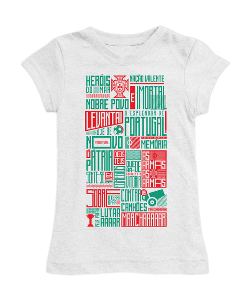 Federación Portuguesa de Futbol Girl´s Fitted Cotton T-shirt White