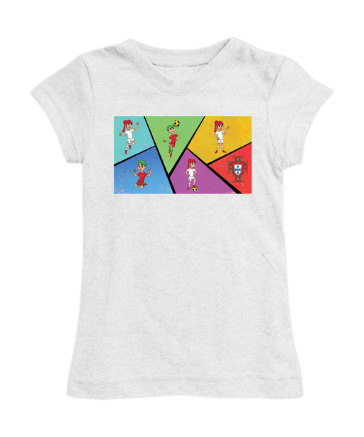 Federación Portuguesa de Futbol Girl´s Fitted Cotton T-shirt White