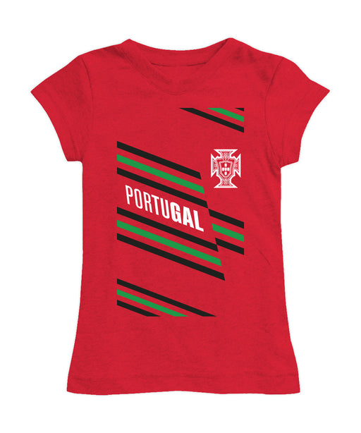 Federación Portuguesa de Futbol Girl´s Fitted Cotton T-shirt Red