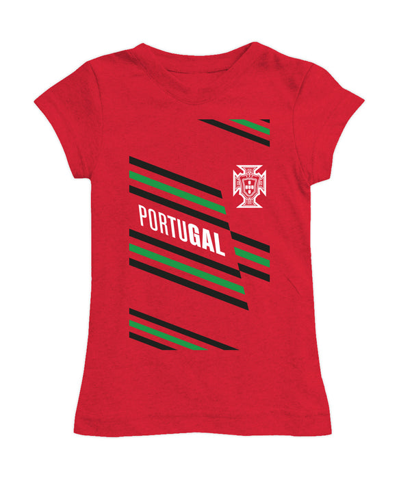 Federación Portuguesa de Futbol Girl´s Fitted Cotton T-shirt Red