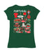 Federación Portuguesa de Futbol Girl´s Fitted Cotton T-shirt Green Impressions Artwork - Vive La Fête - Online Apparel Store