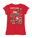 Federación Portuguesa de Futbol Girl´s Fitted Cotton T-shirt Red Impressions Artwork - Vive La Fête - Online Apparel Store