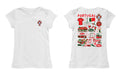 Federación Portuguesa de Futbol Girl´s Fitted Cotton T-shirt White Impressions Artwork - Vive La Fête - Online Apparel Store