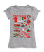 Federación Portuguesa de Futbol Girl´s Fitted Cotton T-shirt Gray Impressions Artwork