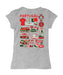 Federación Portuguesa de Futbol Girl´s Fitted Cotton T-shirt Gray Impressions Artwork - Vive La Fête - Online Apparel Store