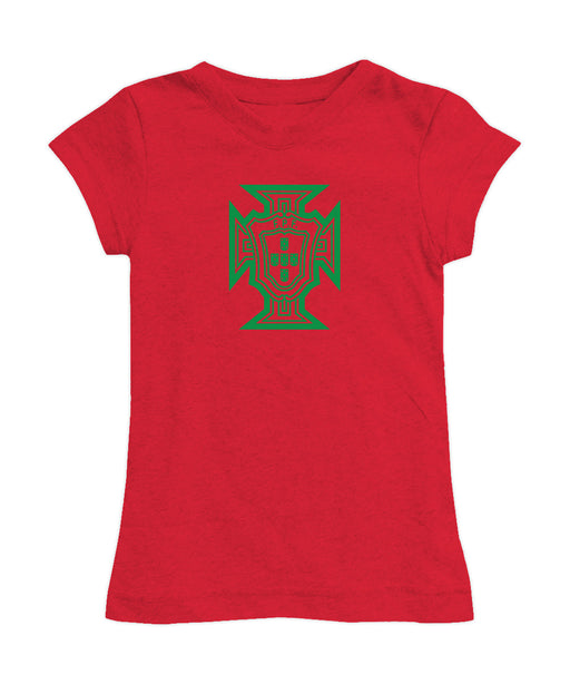 Federación Portuguesa de Futbol Girl´s Fitted Cotton T-shirt Red