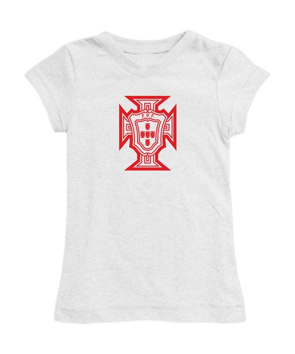 Federación Portuguesa de Futbol Girl´s Fitted Cotton T-shirt White